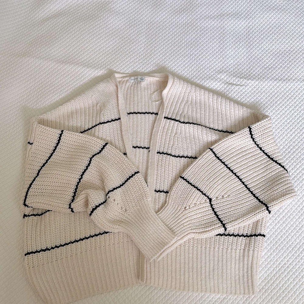 Gentle Fawn Cream Cardigan with Black Stripes
